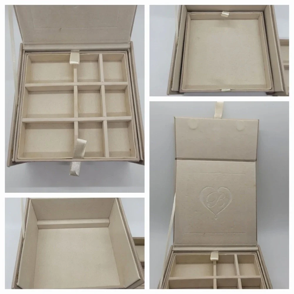 Brighton Follow Your Heart Pebbled Faux Leather Square Jewelry Box Silver Heart